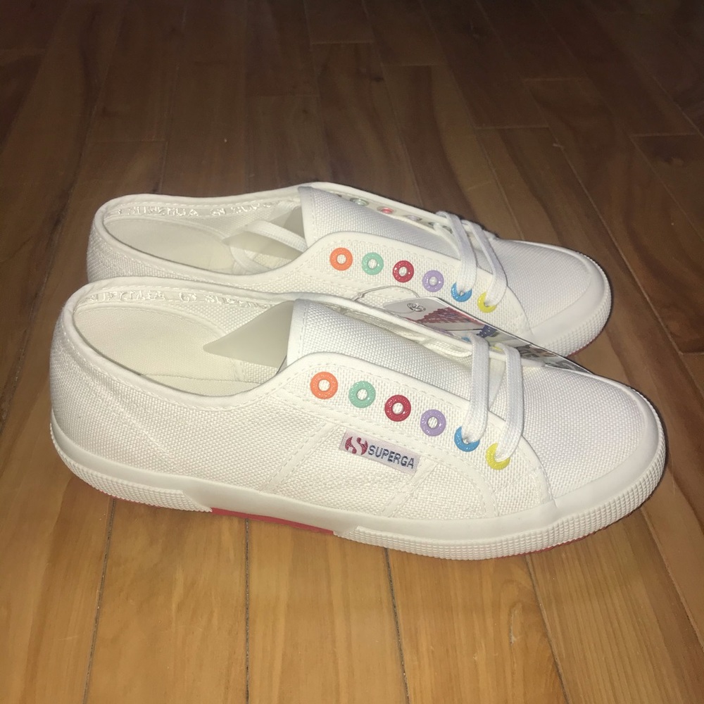 Superga White & Colorful 2750 Sneakers